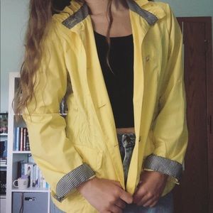 Yellow rain jacket
